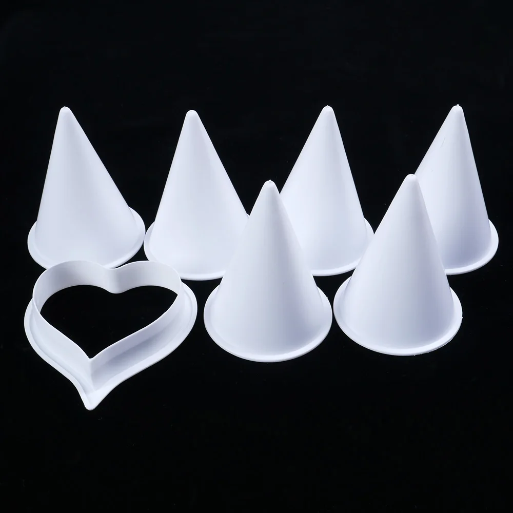 

LINSBAYWU 7pcs/set Plastic Calla Lily Flower Cake Mold Fondant Cookie Cutter Cake Decorating Mold DIY Wedding Baking Tool