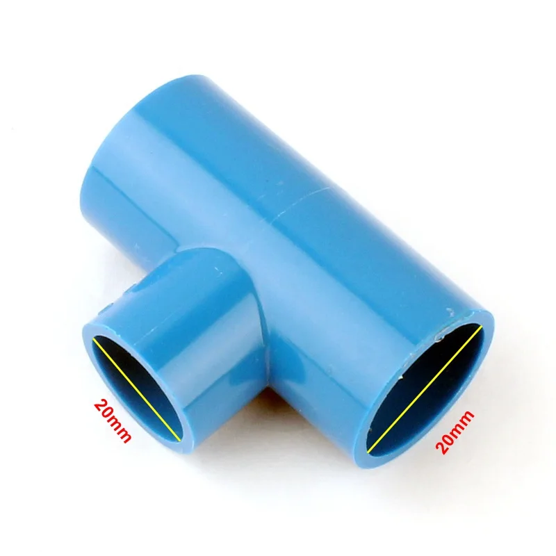 Внутренний диам. 20 мм 25 мм 32 мм 40 мм одинаковые тройник соединители для труб NuoNuoWell орошение сада синий ПВХ уплотненный водяной шланг адаптер
