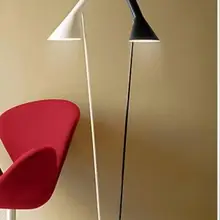 Пост-современный дизайн железный AJ торшер черный/белый металлический стенд свет для бара гостиной/спальни E27 светодиодный лампочка MING