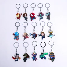 Брелок с героями Marvel Мстители Endgame ювелирные изделия Железный человек Капитан Америка Человек-паук брелки для женщин мужчин милый брелок супергерой подарки