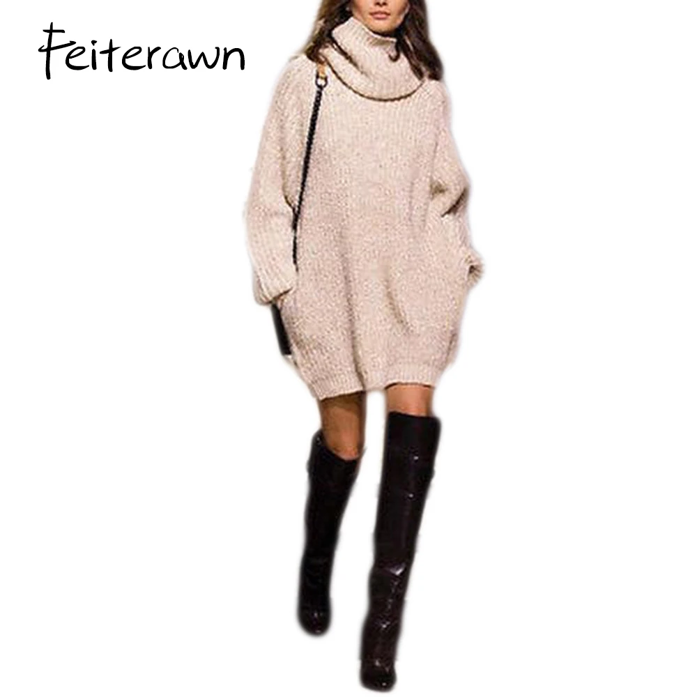 Feiterawn Autumn Winter 2018 Women Grey Apricot Loose