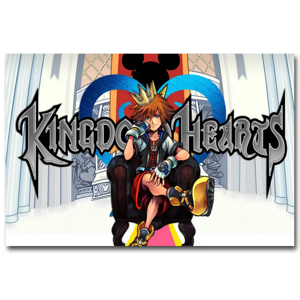 Nicoleshenting Kingdom Hearts 1 2 игры книги по искусству Шелковый плакат 12x18 24x36 дюймов стены картину дома гостиная украшения Kairi Sora 010 - Цвет: Picture 6