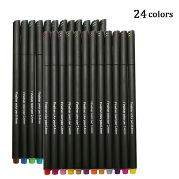 

Set of 24 Fine Liner Paint Marker 0.4mm Drawing Sketching Writing Pen Coloring