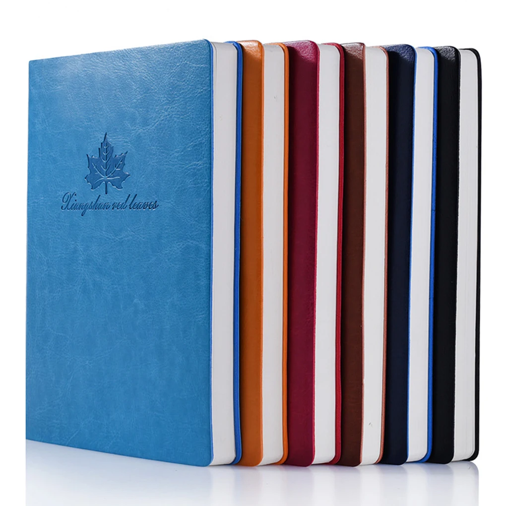 

Korean Style Solid Notebook A5 PU Leather Cover Notebook Notepad Office School Supplies Stationery Daily Memos Journal Agenda