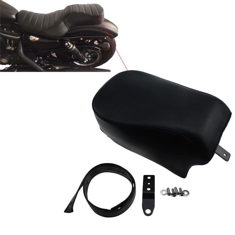 New Motorcycle Black Rear Passenger Seat For Harley Sportster Forty Eight Seventy Two XL 1200X V 48 72 2016-2020 19 18 17 |