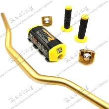 Pit Pro гоночная защитная подушка на руль с ручкой ручки руля зажим бар 1-1/" Пита велосипед мотоцикл для мотокросса руль золотой