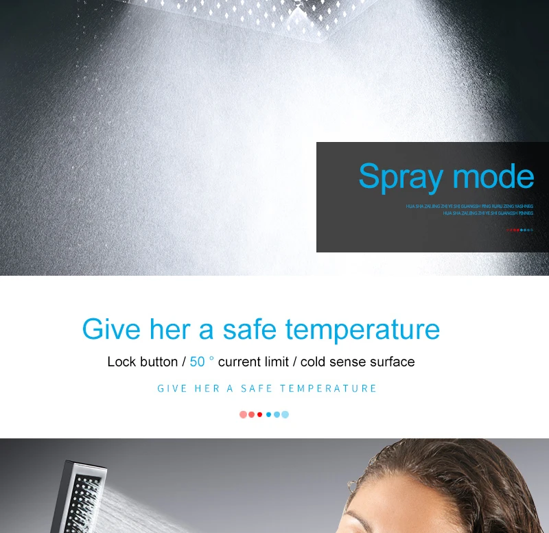 Bathroom Shower Head Intelligent Thermostatic Digital Controller Bathroom Shower Head Intelligent