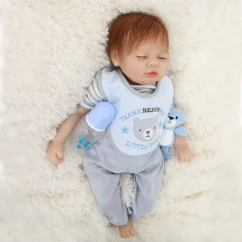 

22inch 55cm silicone reborn baby dolls toys gift for child Bebes reborn bonecas boy munecas reborn de silicona reales