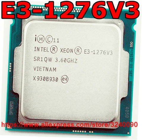 Оригинальный процессор Intel CPU Xeon E3-1276V3 3 60 ГГц 8M Quad-Core E3-1276 V3 Socket 1150 Бесплатная
