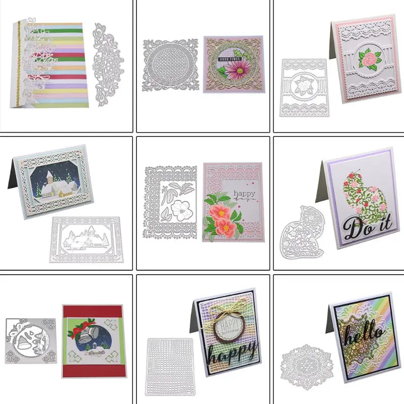 Grid Metal Cutting Die Stencil DIY Scrapbooking Album Paper Card Embossing Decor