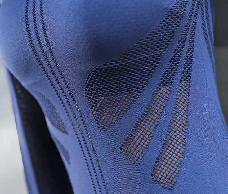Рубашка с длинным рукавом Женская полый спортивный топ Йога рубашки тянущиеся для фитнеса Джерси тренировки Футболка Slim Fit спортивные футболки