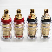 Медный позолоченный усилитель динамик клеммный ремень верхняя одежда Хрустальная колонна длиной 45 мм/