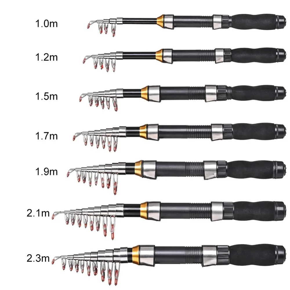Телескопическая удочка портативная стекловолокно Ультралегкая морская спиннинговая Удочка Рыбная ловля в соленой и пресной воде портативная для любителей