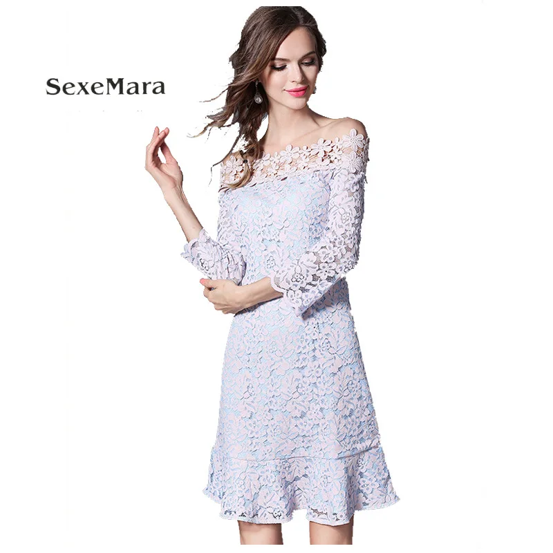 European station 2018 spring and summer new lace dress | Женская одежда
