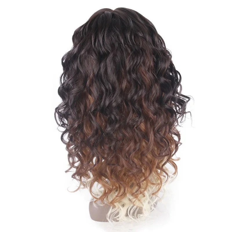 Alinova высокотемпературные синтетические парики из синтетического волокна глубокая волна синтетические парики для черных женщин 20 дюймов доступны - Цвет: DXR2 27 613