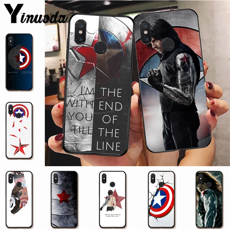 

Ynuoda Captain America Civil War Winter Soldier soft Phone cell Case for xiaomi mi mix2 max2 mi9se redmi note7 note6pro 4x case
