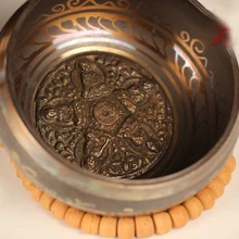 130 мм чаша Тибетский пение Йога гималайских руку молотком чакры медитация поющие чаши античный сад серебряные украшения Латунь