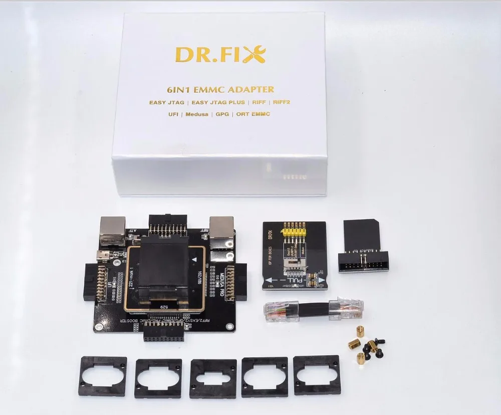 

Allsocket EMMC 6in1 Adapter Tool of BGA153/169/221/162/186/529 Stable for UFI Box, ATF Box, eMMC Pro and other boxes