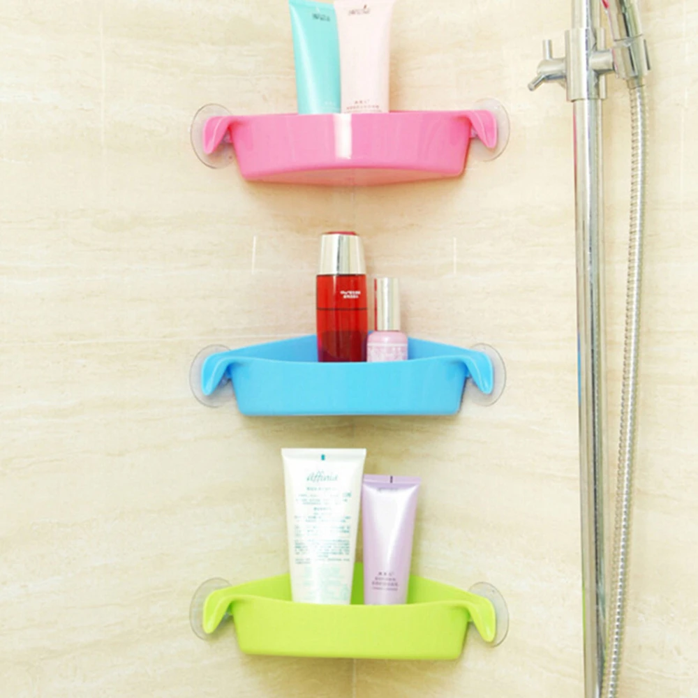 Buy 4 Colors Suction Cup Corner Shower Shelf Bathroom