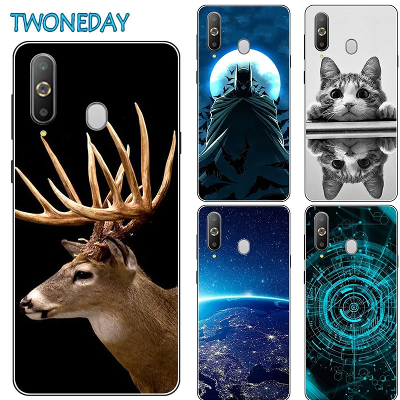 Elk Case Frozen Phone Cover For Samsung Galaxy A60 A 60 Coque Cute Cat Flower Back Case Capa Shell
