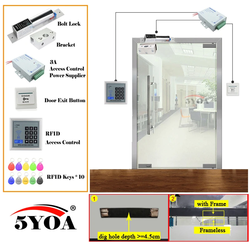 RFID система контроля доступа умный дверной замок Безопасный Комплект Электронный Открыватель ворот домашний гараж цифровой набор электро магнитный