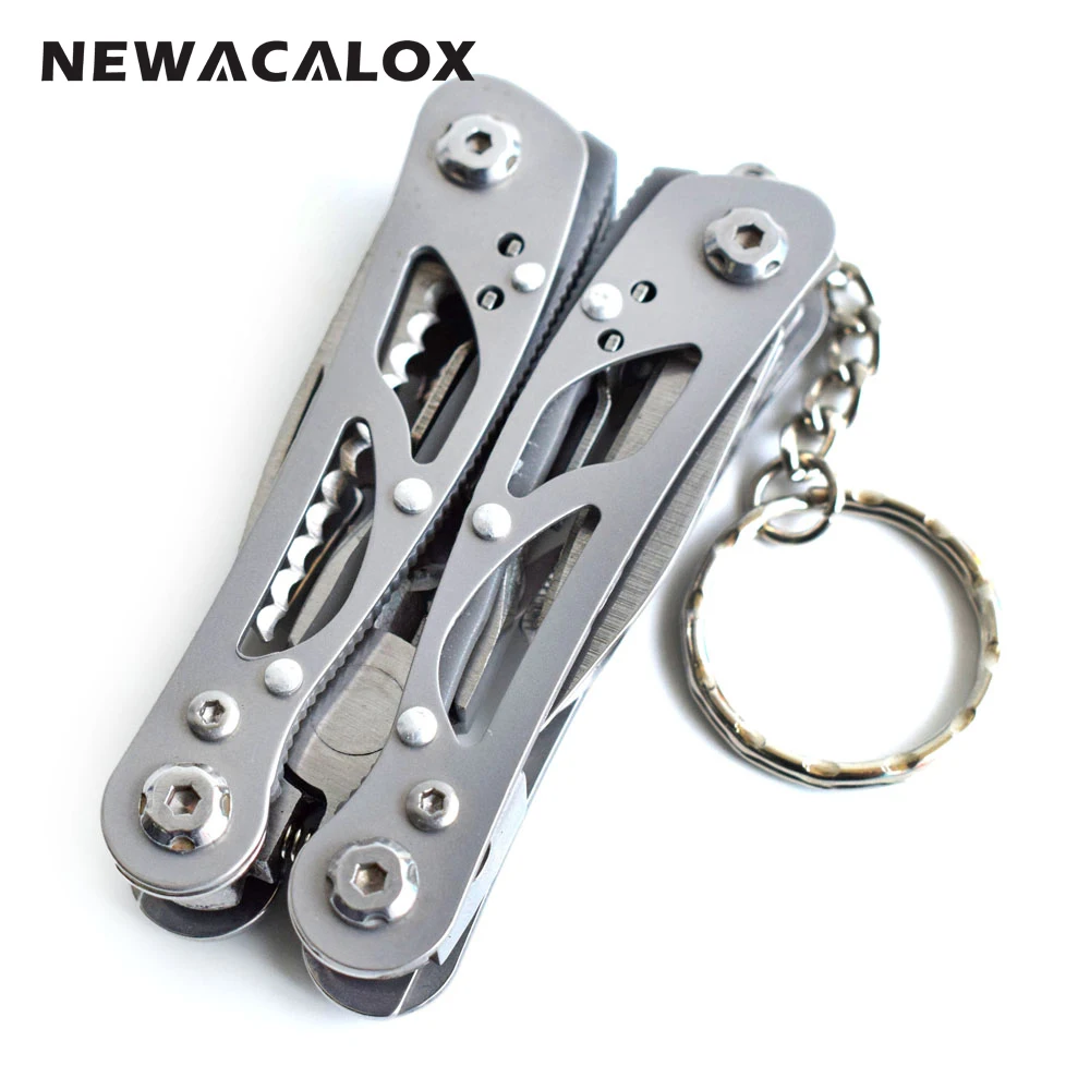 NEWACALOX متعددة جيب مصغرة للطي ذو طيات المحمولة في الهواء الطلق اليد أدوات سلك مفك سكين المنشار بقاء المفاتيح متعددة الوظائف
