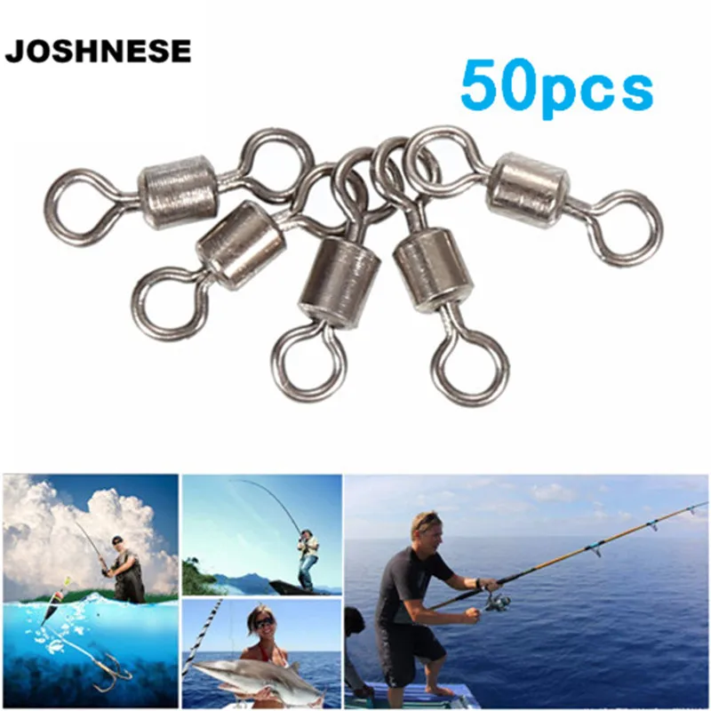 JOSHNESE 50 шт. высокое качество рыболовные Вертлюги Шарикоподшипник Роликовые