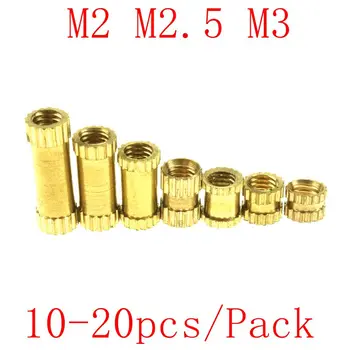 

M2 M2.5 M3 Brass insert Through thread brass insert nut / knurled nuts for injection moulding