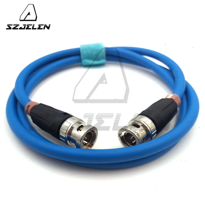 Szjili синий кабель 12G HD SDI видео коаксиальный Neutrik BNC к 75 Ohm 100 см|plug bnc|plug neutrikplug l |
