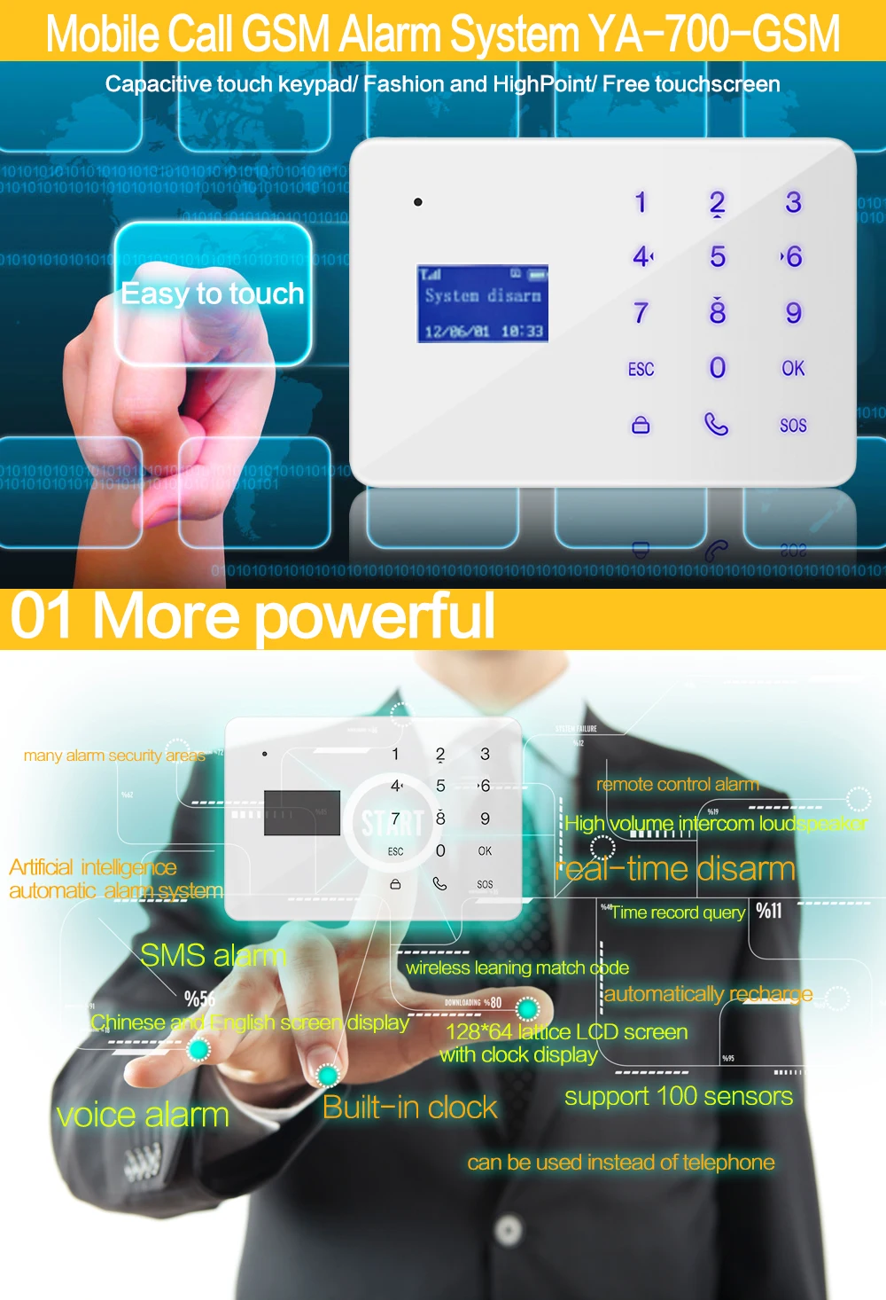 Wireless Home Security Alarm System DIY KIT IOS Android font b Smartphone b font App 110dB