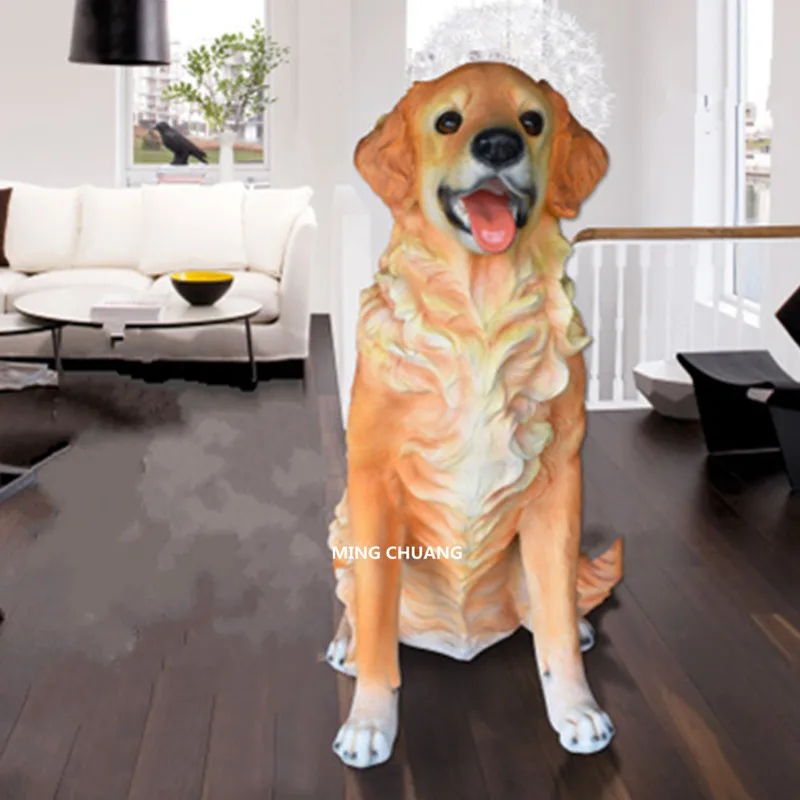 40-Cute-Puppy-Statue-Golden-Retriever-Statue-Medium-Sized-Dog-Full-Length-Portrait-Resin-Action-Figure (1)