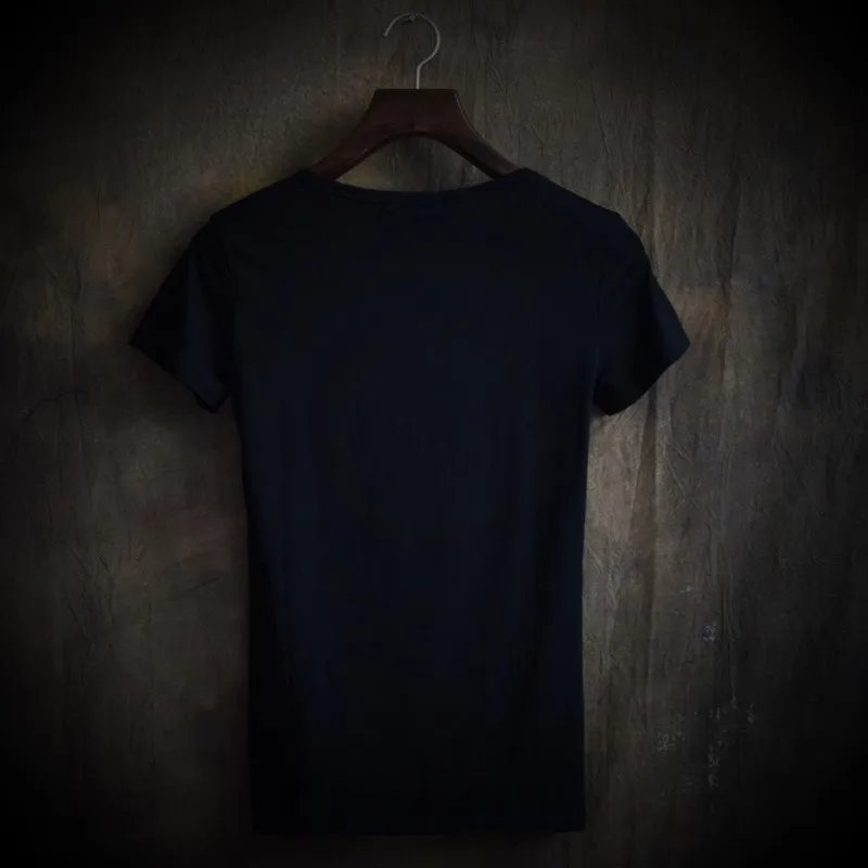 Easy care brief 2014 casual summer t-shirt male slim print short-sleeve T-shirt headcounts