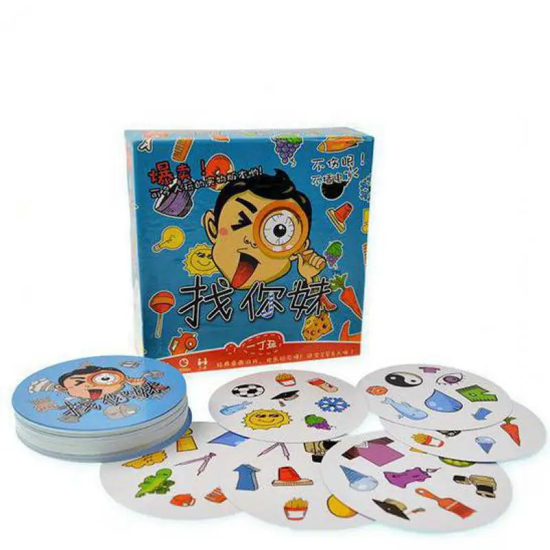 Spot-Es-Dobble-Finden-Es-Brettspiel-f-r-Kinder-Lustige-mit-Familie-Sammeln-Gute-Papier-Qualit