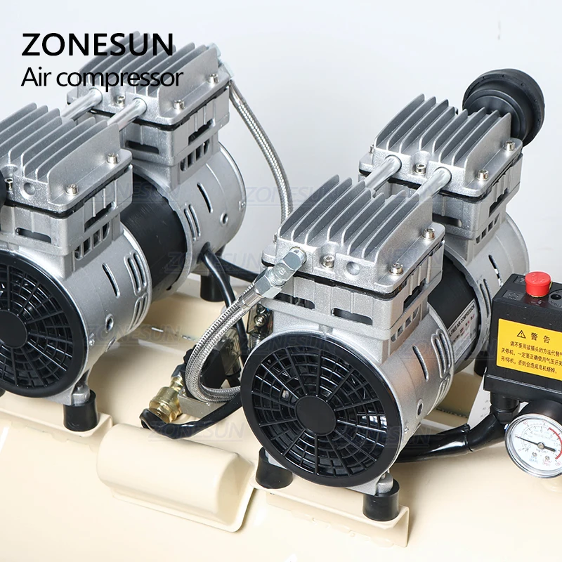 Промышленный компрессор ZONESUN из чистой меди 750 Вт 50 л поршневой и новый