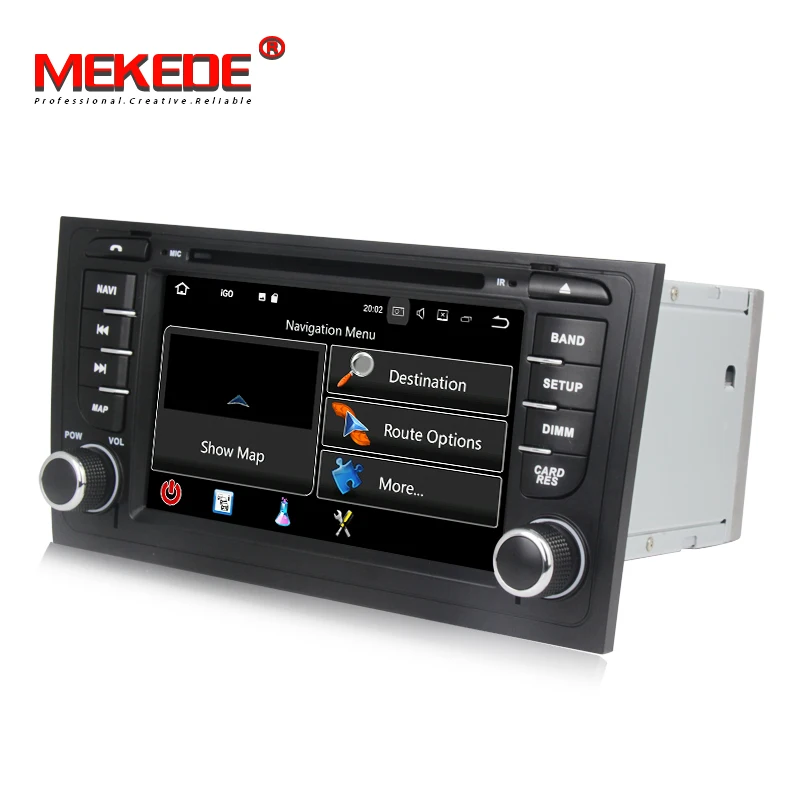 Best 7" Quad Core Android 7.1 Car DVD player for Audi A6 1997-2004 & Audi S6 1997-2004 & Audi RS6 1997-2004 with 1024*600 Res+8G map 4