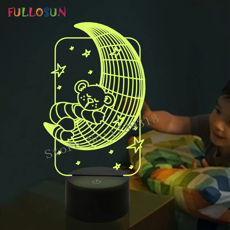 2982In Fs Led Moon Fromamp; Lighting 3d Table 5lovely For Bear Baby Night Light Shape Lights Us16 Lamp Room On ARL354jq