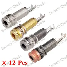 12 шт. латунь 1/" 6,35 мм Резьбовой цилиндр ремень шпиль виолончели, шпиль разъем для гитары Замена баса запчасти