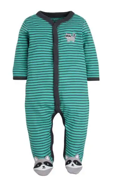 2018 pijamas de bebé niños mono de dibujos animados mapache bebés bebé Niñas Ropa mono 2018 pijamas de bebé niños mono de dibujos animados mapache bebés bebé Niñas Ropa mono