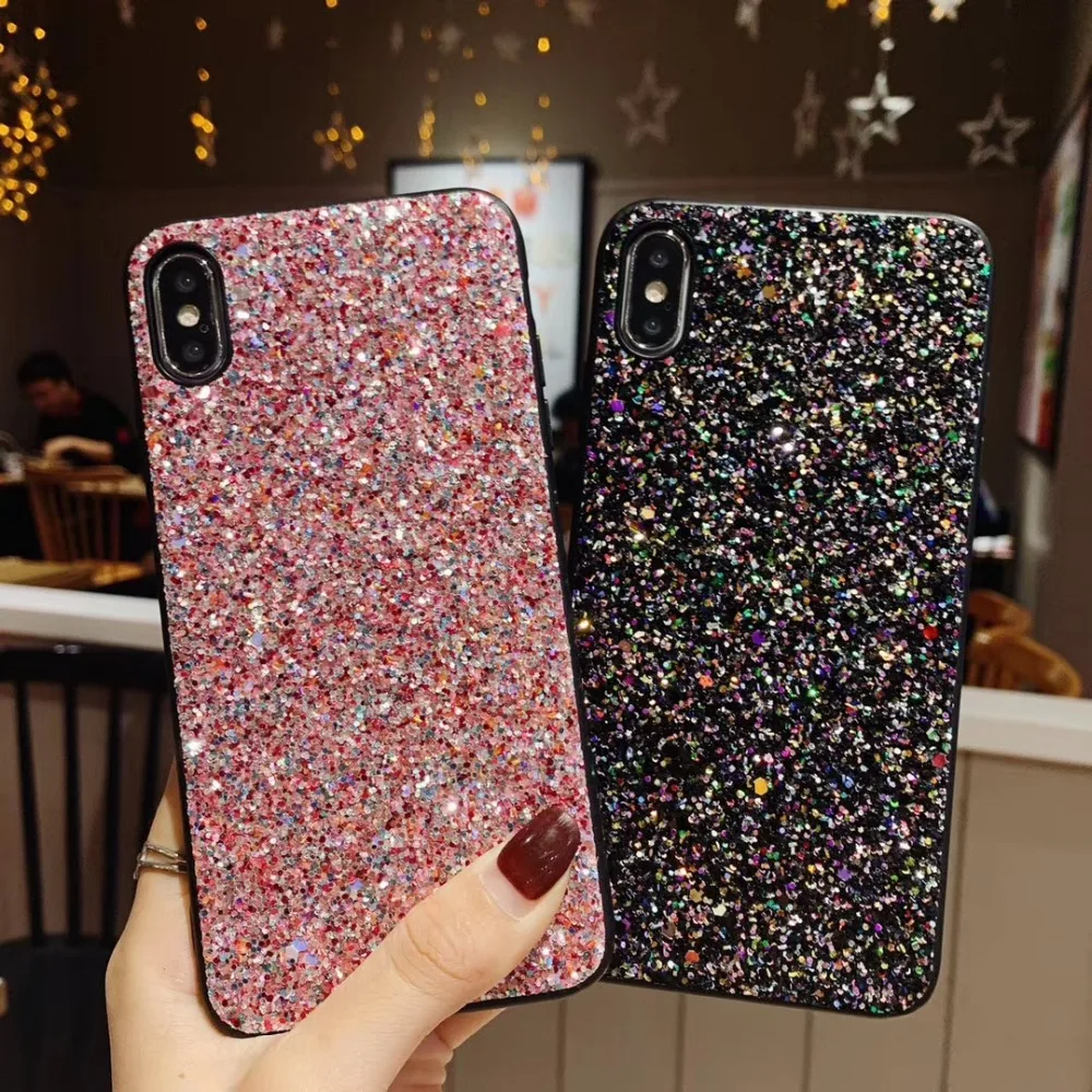 For Xiaomi Redmi Note 8T Cover redmi note 9 pro 8A 9A Luxury Glitter Sequins Shining Case for xiaomi mi POCO X3 NFC phone bags