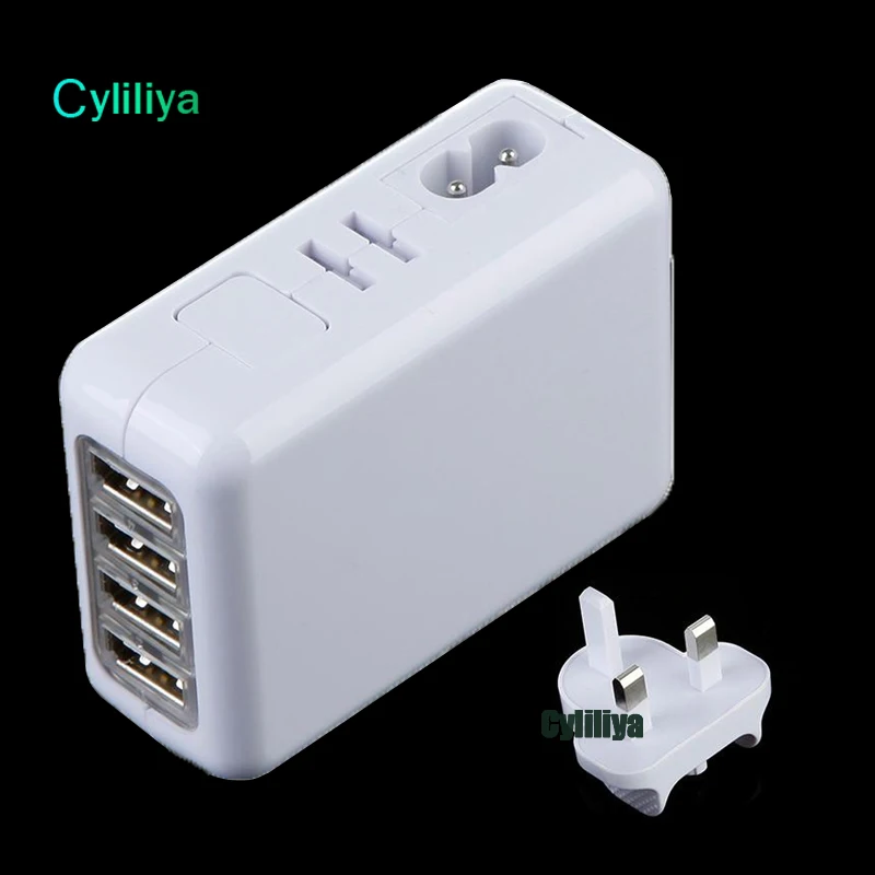4 port Charger with UK Plug(Opp bag)