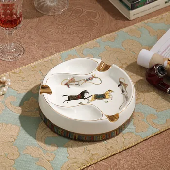 

European ceramic luxury large pipe cigar ashtray living room office decoration creative gift decorations LO914239