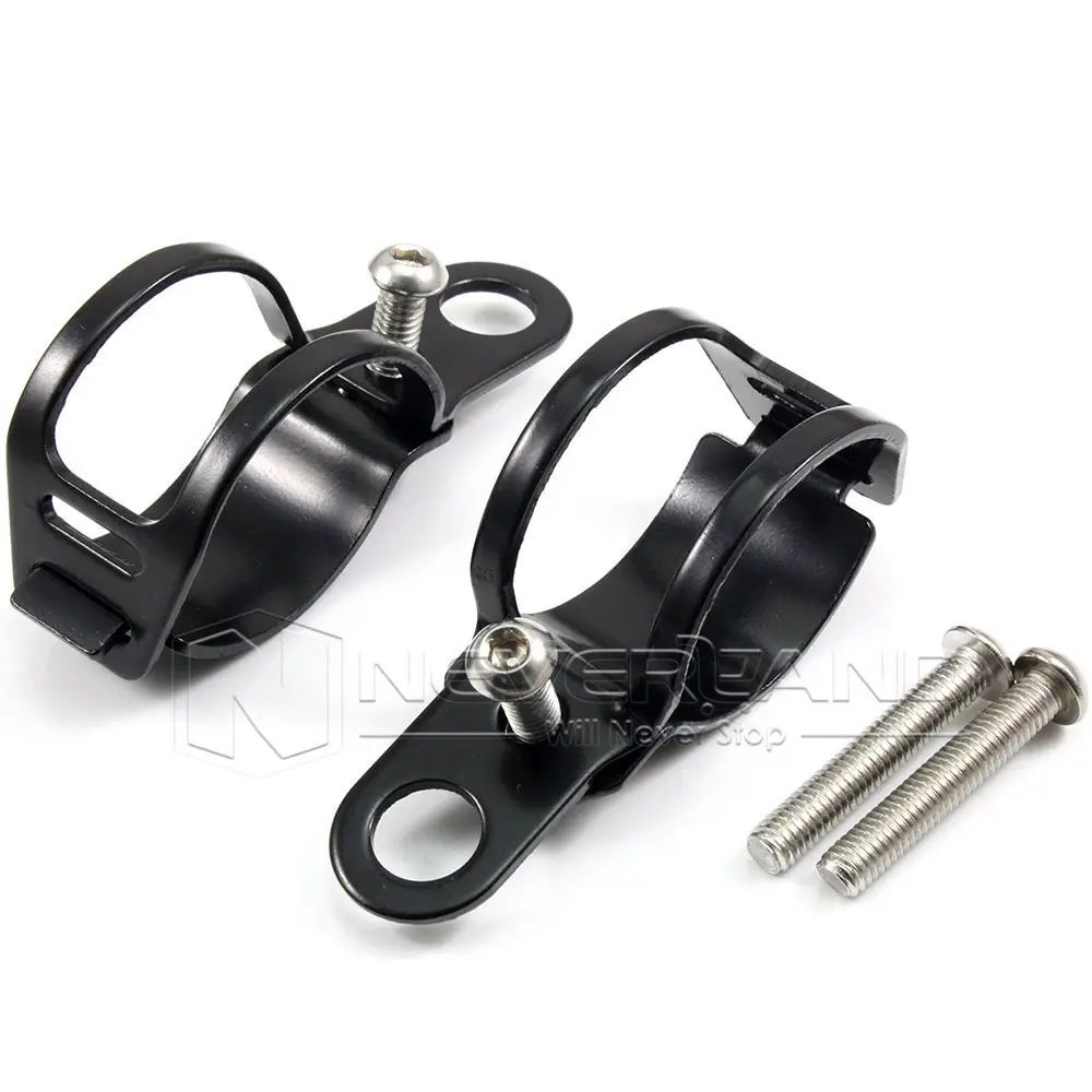 1 Pair Motorcycle Turn Signals Relocation Fork Clamps Mount Light Holder Lamp Mount Bracket for
