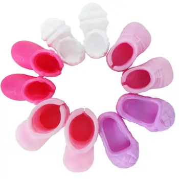 

Random 5 Pairs Mini Colorful Shoes Mix Style Cute Sandals Flat Shoes Casual Accessories for Barbie Doll Sister Kelly DIY Toy