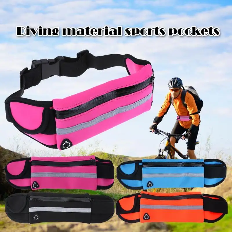 Новая поясная сумка с карманами для спорта на открытом воздухе, водонепроницаемая 5,5 дюймовая сумка для телефона, спортивное оборудование для бега