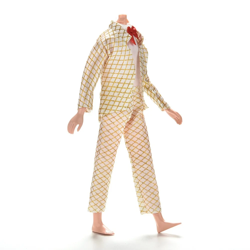 1 комплект модная одежда ручной работы Кен золотой костюм наряд для принца Кена