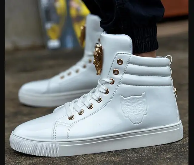 Mens high top white sneakers Clearance