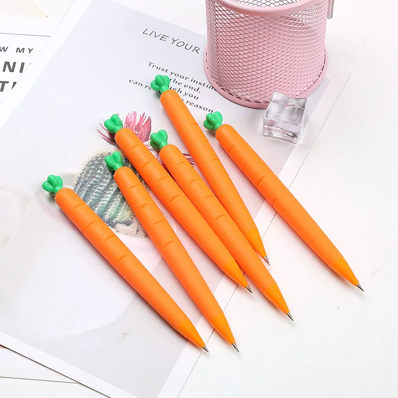 1PC Carrot Mechanical Pencils 0.5mm Silicone Kawaii Automatic Pencils