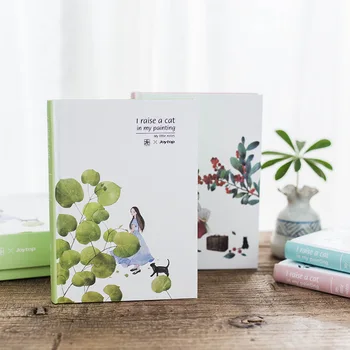 

1pcs 44802 Wyatt Wood Stationery Wholesale NB A5 208-7063 Raise a Cat Hand Book Set Gift Box in Pictures