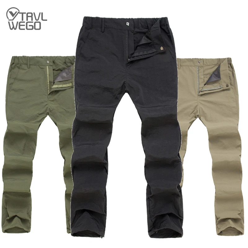 

TRVLWEGO Hiking Pants Men Summer Quick Dry Breathable Pant Waterproof Outdoor Trekking Travel far Male Trousers European size