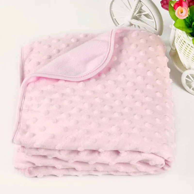 Coral Fleece Newborn Baby Blanket Swaddle Wrap Super Soft Baby Nap